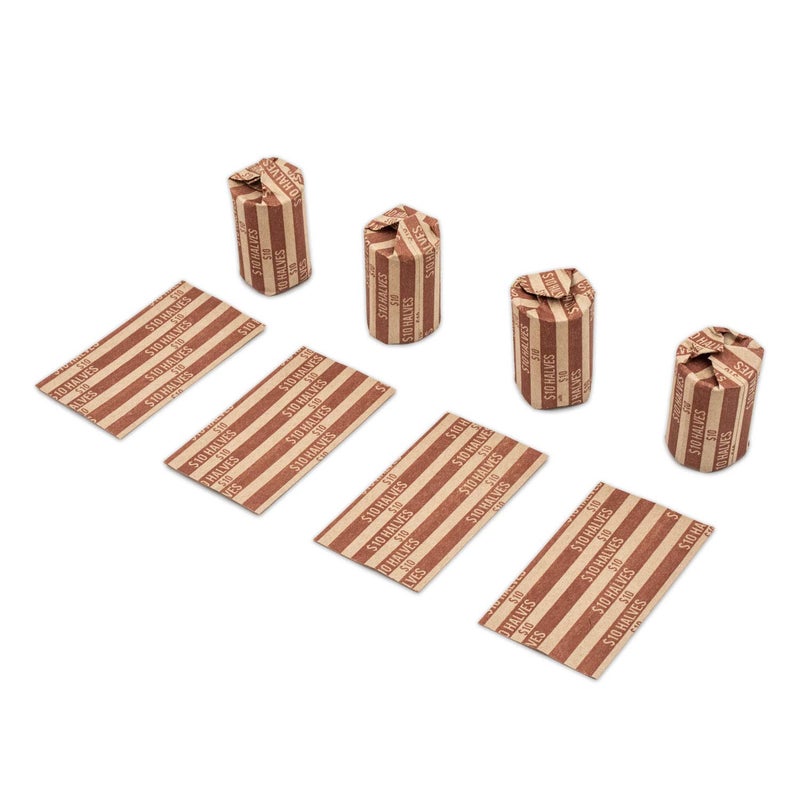 CAROUSELCHECKS Half Dollar Coin Wrappers, 100 Flat Striped Coin Wrappers - Image 3